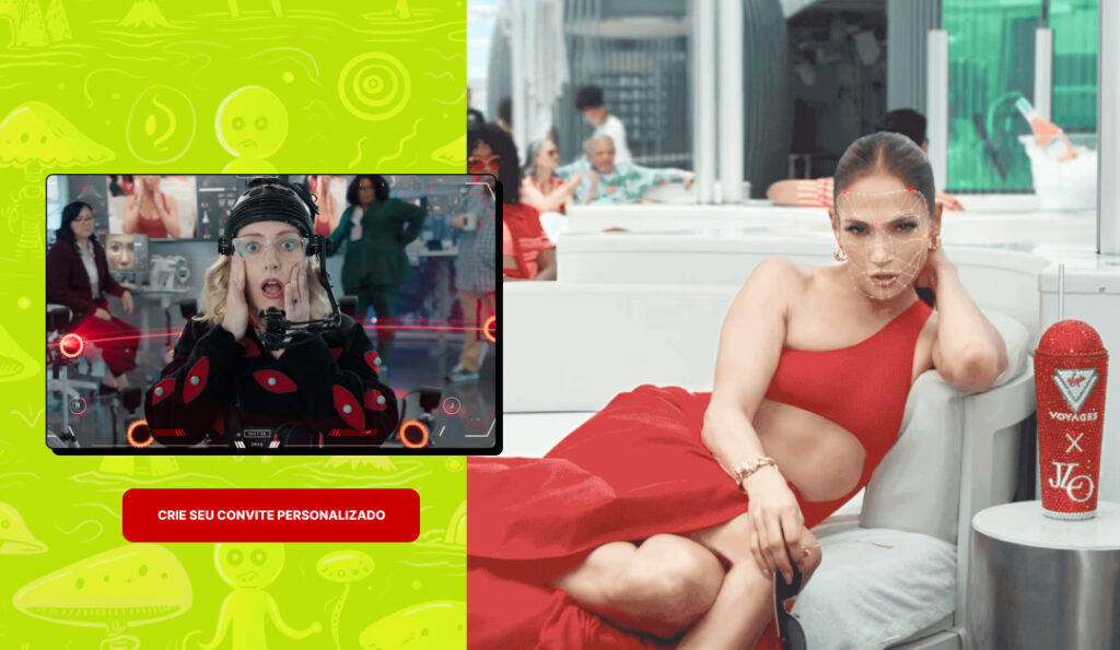 IA da Virgin Voyages permite que você crie convite personalizado com imagens da Jennifer Lopez-capa